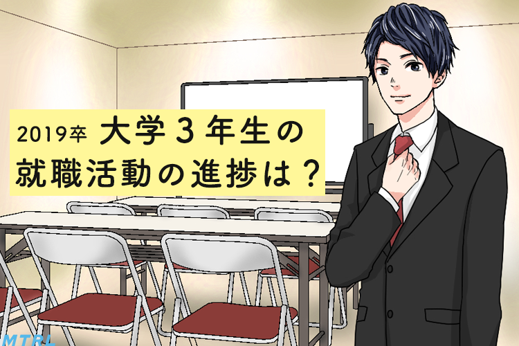 就活世論調査 19卒 大学三年生の就職活動進捗状況 Mtrl マテリアル