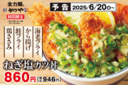 【かつや新作】さっぱり＆がっつりの最強丼「ねぎ塩カツ丼」が登場！